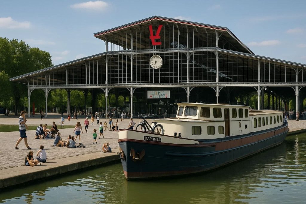 Parc De La Villette Et Péniche Grande Halle